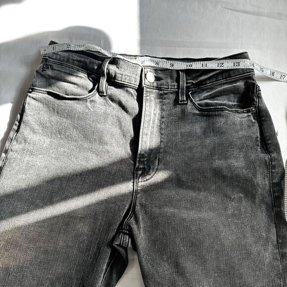 Frame Women's Jeans Dark Wash Gray Le High Straight Sz 30W Frayed Distressed - Picture 7 of 11